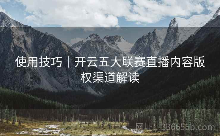 使用技巧｜开云五大联赛直播内容版权渠道解读