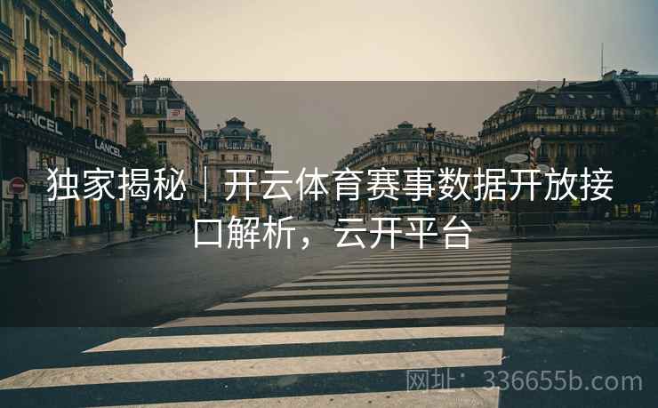 独家揭秘｜开云体育赛事数据开放接口解析，云开平台