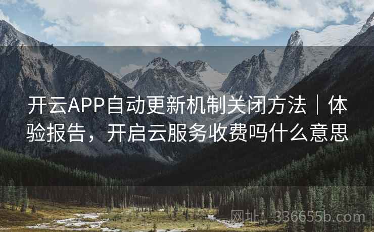 开云APP自动更新机制关闭方法｜体验报告，开启云服务收费吗什么意思