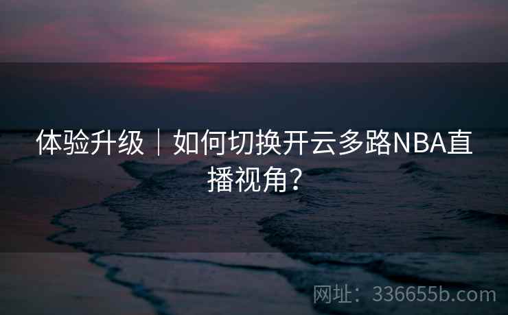 体验升级｜如何切换开云多路NBA直播视角？
