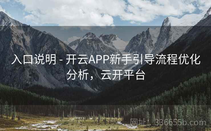 入口说明 - 开云APP新手引导流程优化分析，云开平台